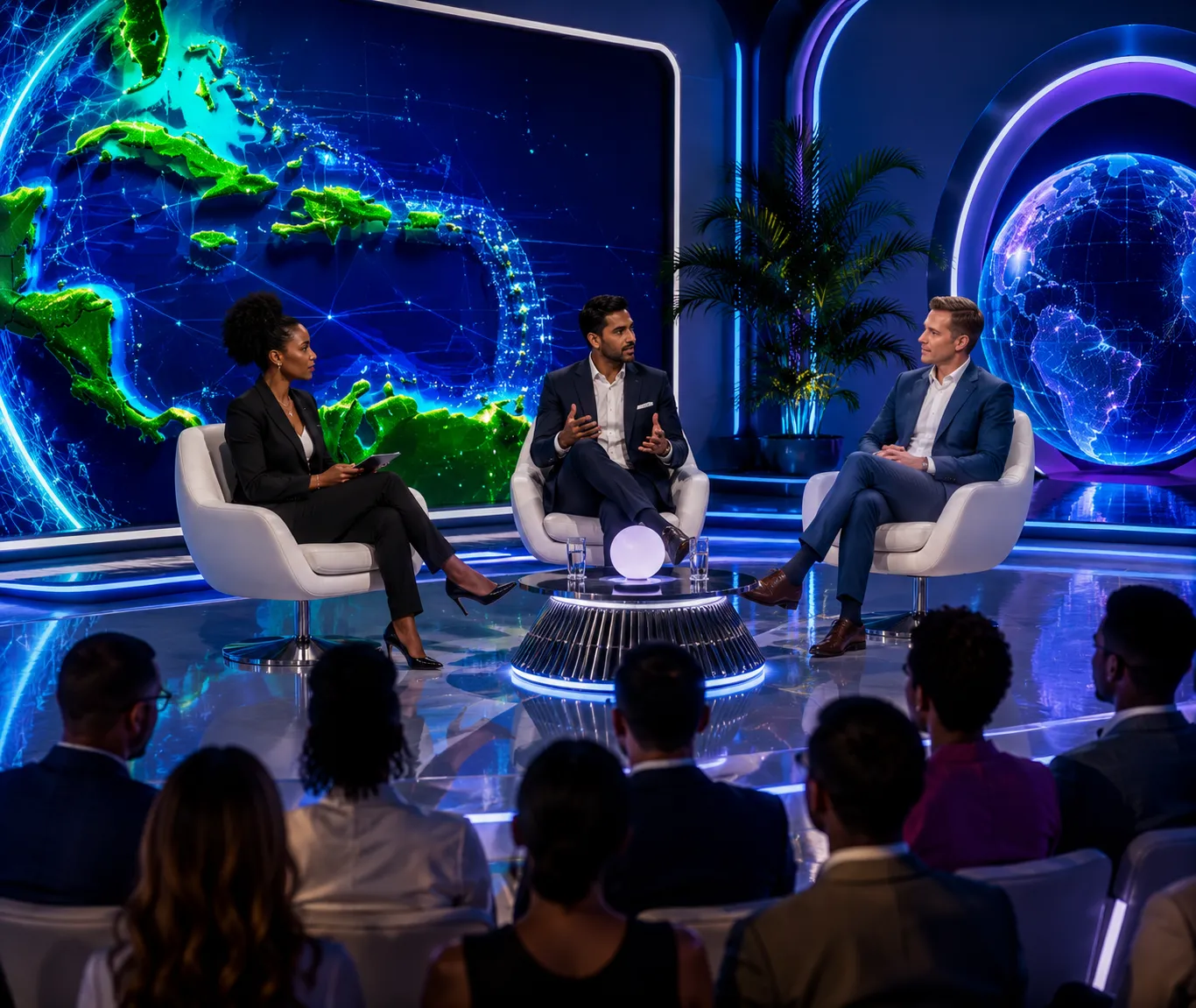 Caribbean ExpoVerse sessions stage with panelists and live audience